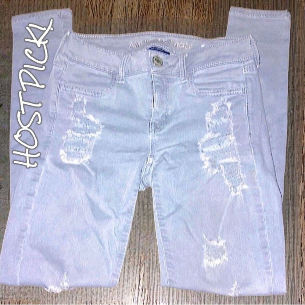 •American Eagle Vintage 90’s factory Distressed, Ripped Jeggings